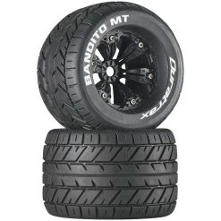 Duratrax Bandito MT 3.8" Mounted 1/2" Offset Tires, Black (2) for Tires & Wheels