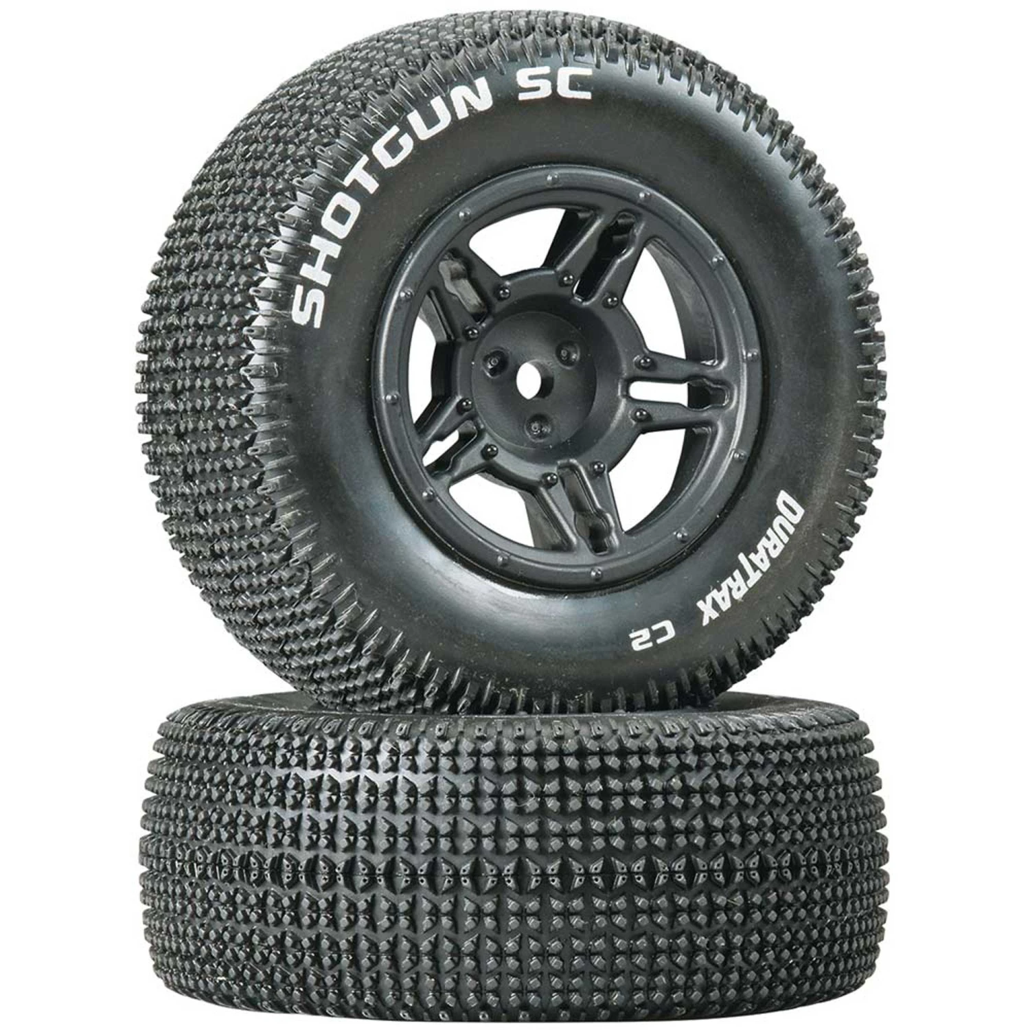 Duratrax Shotgun SC Tire C2 Mounted Rear Tires: Slash (2) for Tires & Wheels 3 Duratrax Shotgun SC Tire C2 Mounted Rear Tires: Slash (2) for Tires & Wheels